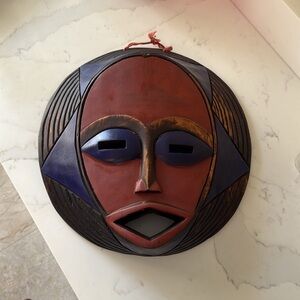 Vintage Wooden HandCarved Tribal Mask Decor